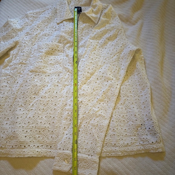 GAP Poplin Eyelet Full-Zip Pocket Shirt L Tall NWT - Picture 9 of 9